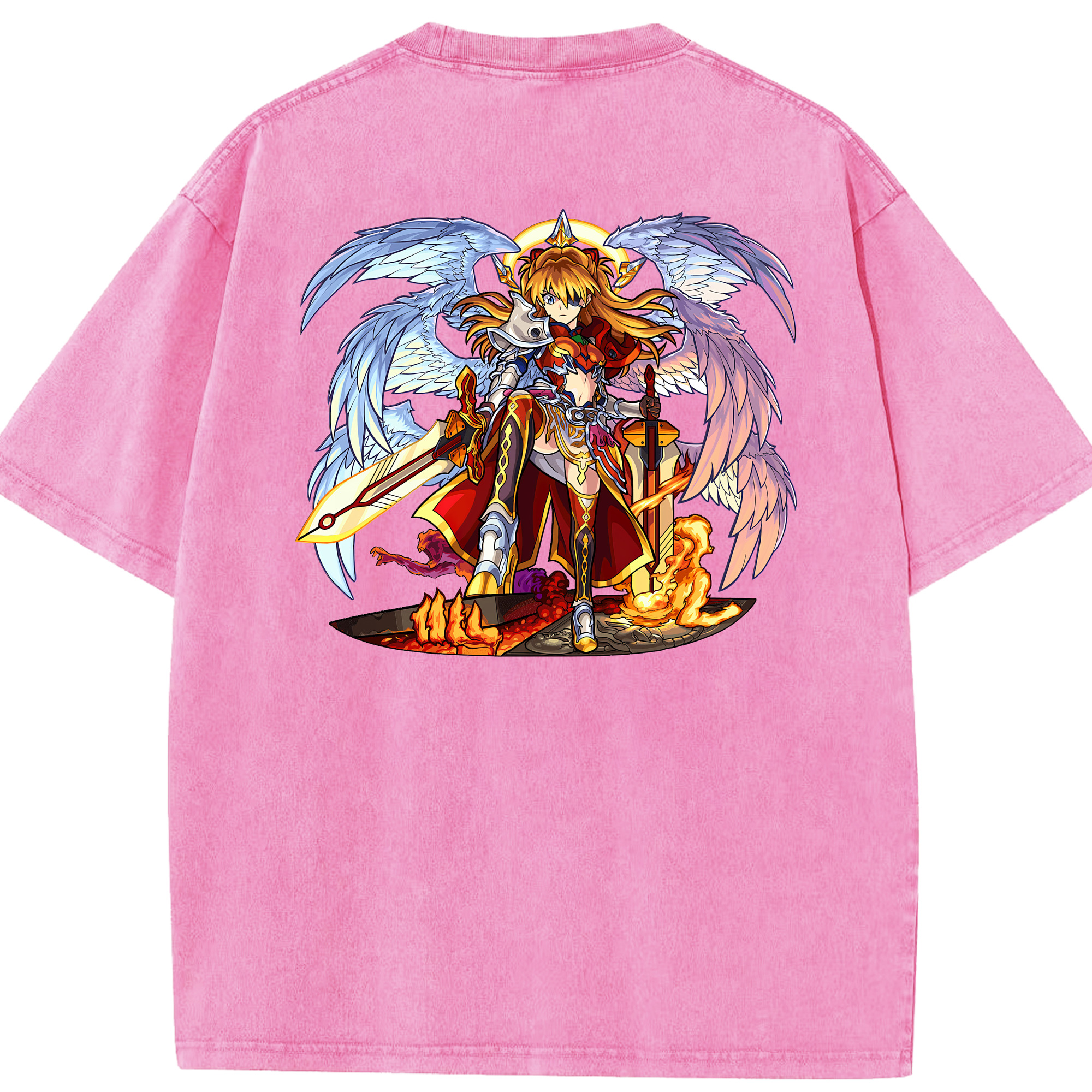 （画像用） EVA 新世紀エヴァンゲリオン 綿100% ヴィンテージ風 半袖Tシャツ（背面プリント）